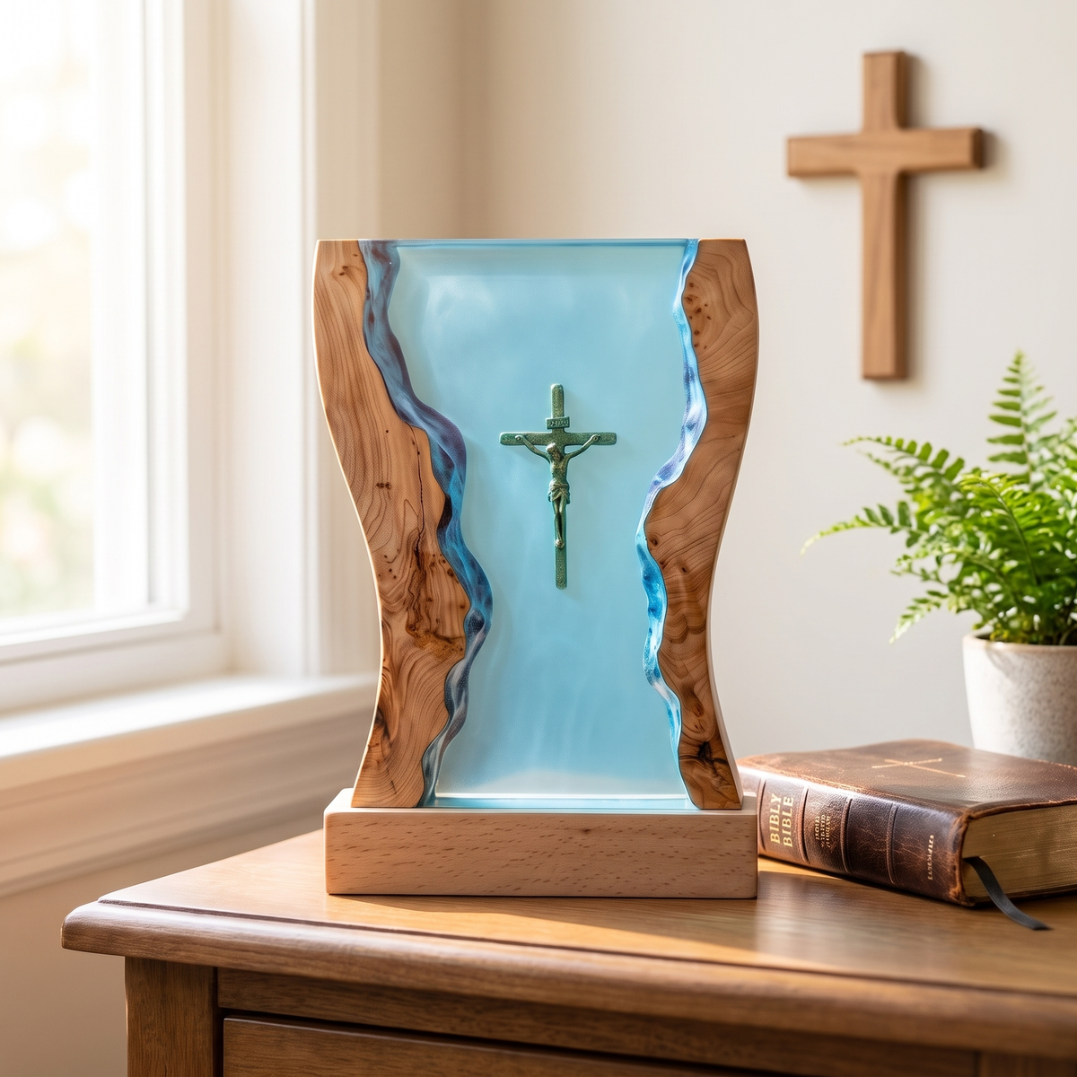 Christian Resin Lamp